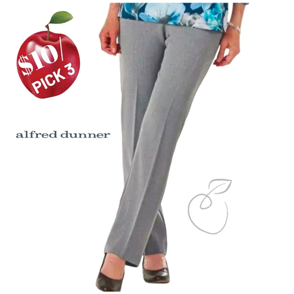 ALFRED DUNNER CLASSIC FIT PROPORTIONED SHORT PANT PEWTER SZ 16W